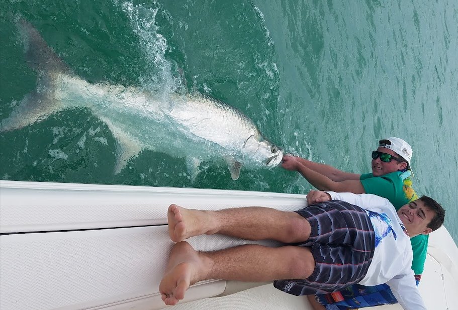 Tarpon caught on a Miami fishing charter